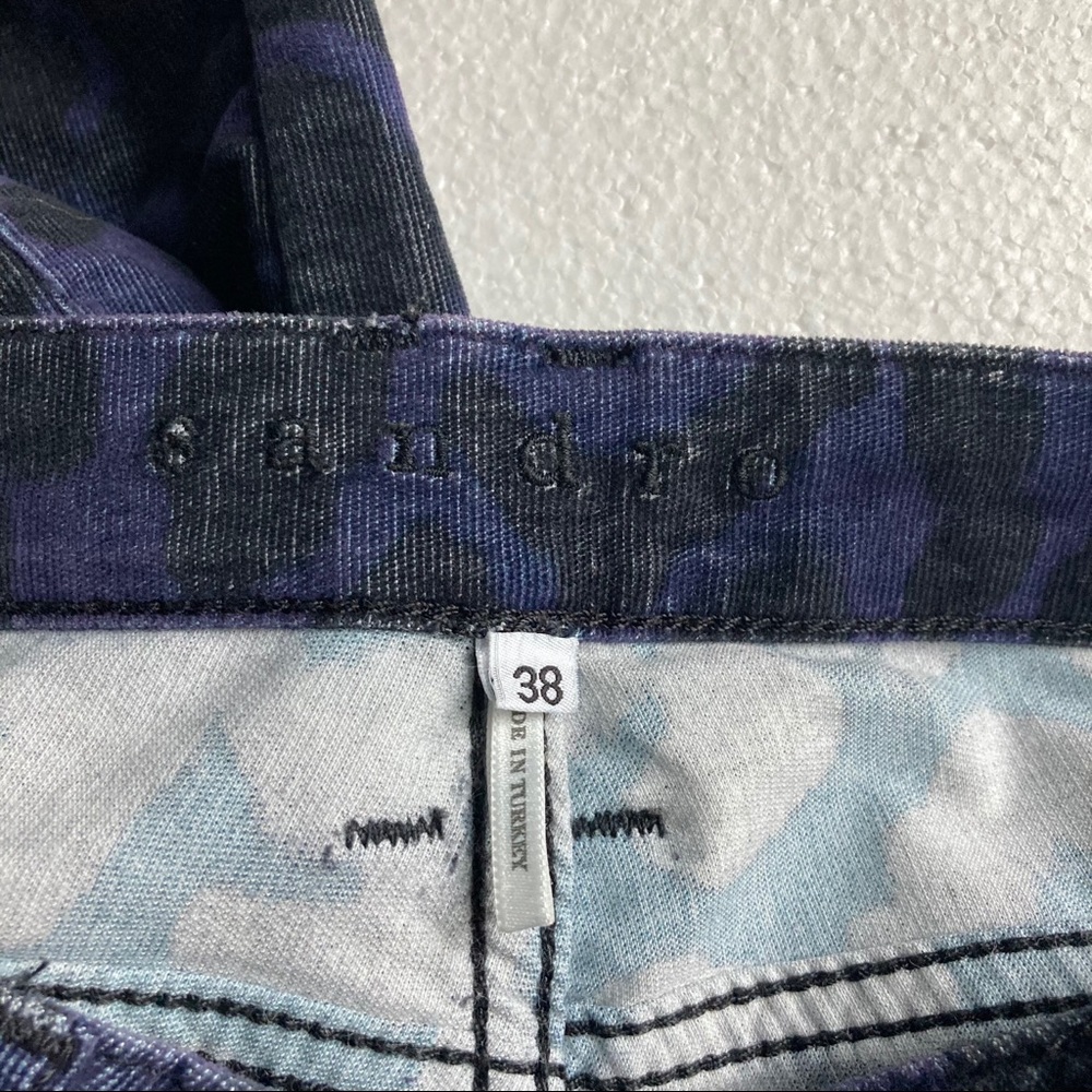 Sandro cheetah print corduroy Jeans Size 38 - Picture 4 of 9